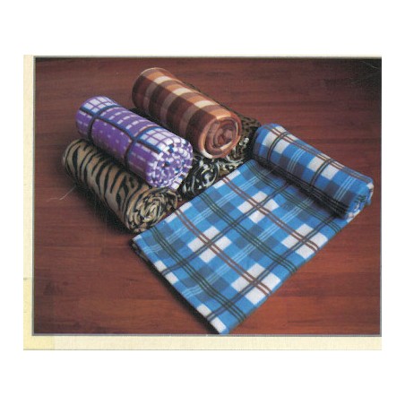 Plaid Pile stampato scozzese in poliestere 210x240cm