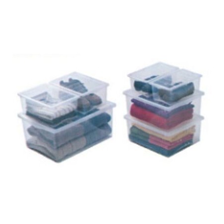 Contenitori in plastica con coperchio dim.L32xP19xH12cm B/F XS Spring Box