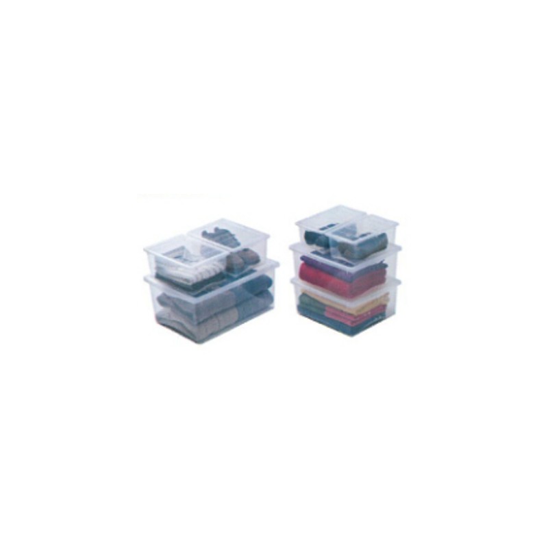 Contenitori in plastica con coperchio dim.L35xP25xH15cm  S Spring Box