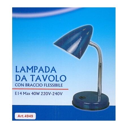 Lampada da scrivania in metallo con snodo H25cm