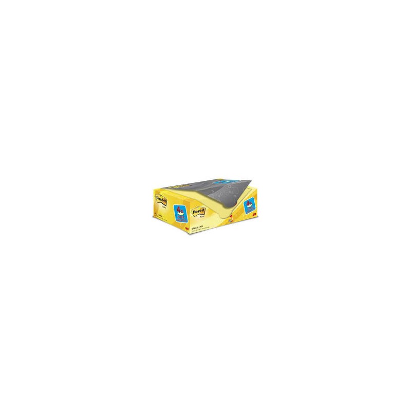 POST-IT foglietti gialli riposizi.li 127x75mm 16+4omaggio blocchi da100fg  3M654