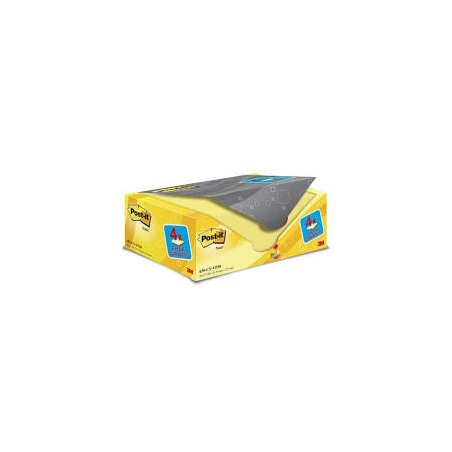 POST-IT foglietti gialli riposizi.li 127x75mm 16+4omaggio blocchi da100fg  3M654