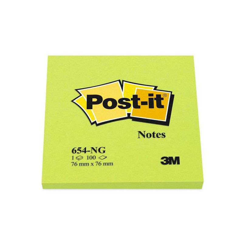 POST-IT REMOV.3M654 76X76 VERD 