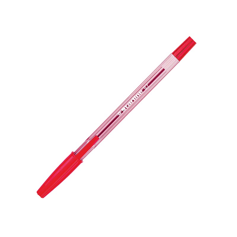 Conf. 50 penne a sfera Starline punta media 0.7 colore rosso