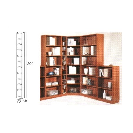 libreria a giorno portacd H202xP18xL20cm COSMO escl.montaggio