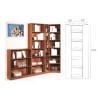 Libreria a giorno angolare 5 ripiani H200x L60xp60cm COSMO escl. montaggio