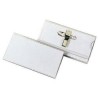 Targhetta portanome rigida 6x9cm con clips e spilla SIAM