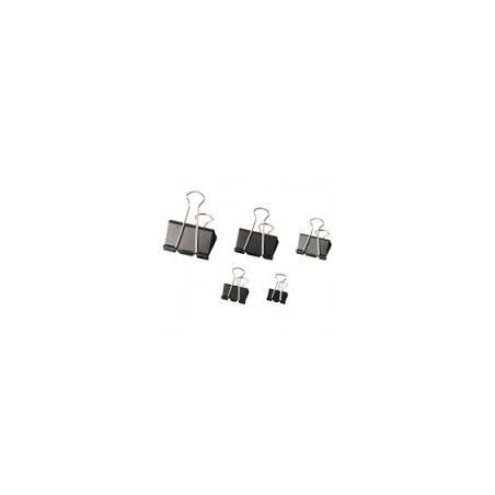 Molle clips fermacarta da 19mm nere SIAM conf.12pz.