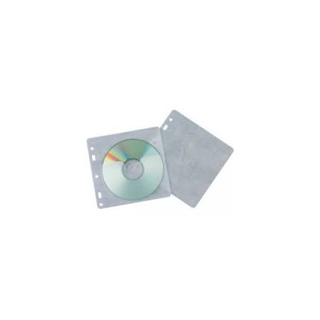 Conf.100 buste trasparenti multiforo per cd/dvd F.to 13x14cm a 2 posti MANAT