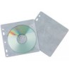 Conf.100 buste trasparenti multiforo per cd/dvd F.to 13x14cm a 2 posti MANAT