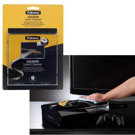 CD pulitore per lenti laser dei lettori DVD e CD Fellowes