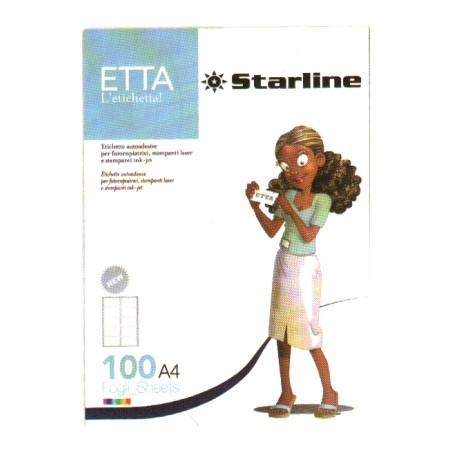 Etichette adesive sc.100fogli A4 70x37mm (24 etichette per foglio) STAR