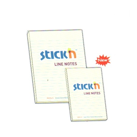 Blocchetto 50 fogli riposizionabili a righe 152x203mm STICK NOTES