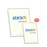 Blocchetto 50 fogli riposizionabili a righe 152x203mm STICK NOTES